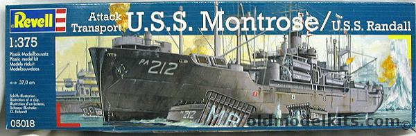 Revell 1/375 USS Montrose PA212 or USS Randall Attack Transport PA224 - Haskell Class Attack Transport), 05018 plastic model kit